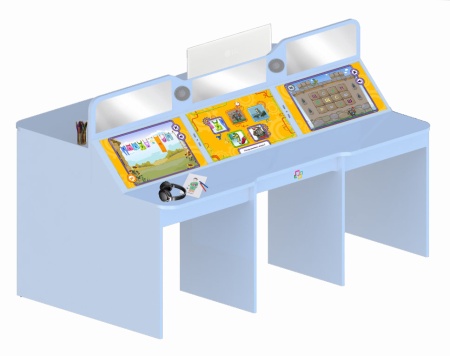 Интерактивный логопедический стол LOGO III (3 ребенка + 1 педагог)
